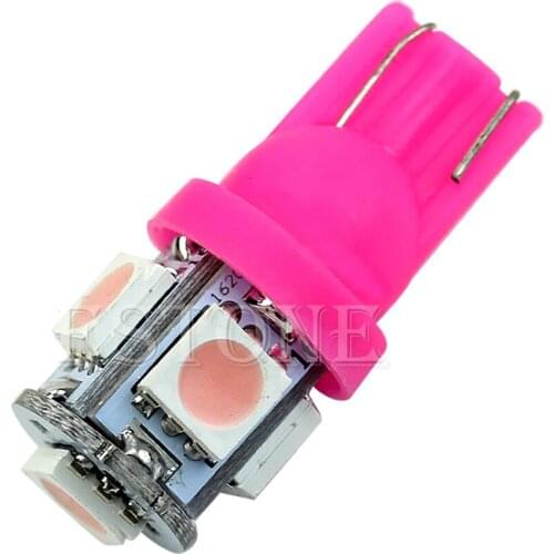 Pink T10 5050 SMD 5 LED 194 168 W5W Wedge Light Bulb XENON Car Tail Lamp
