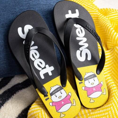 2020 Fashion Cartoon Summer Slippers Non-Slip Flip Flops Clip Toe Flat Bottom Beach Slippers Summer Shoes Women Slippers TUX113