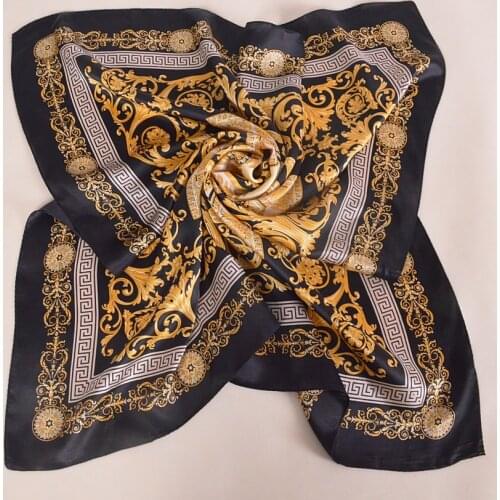 [SLKSCF] 88X88CM Ladies Pure Silk scarf Women Head Luxury Brand Real 100% Natural Silk Scarf Square Printed Fashion Shawls Wrap
