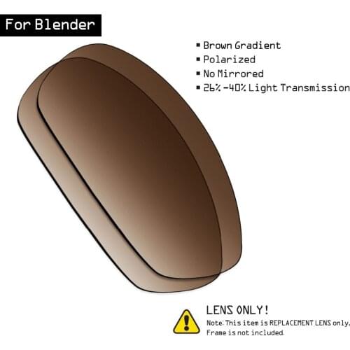 SmartVLT Polarized Sunglasses Replacement Lenses for Oakley Blender - Brown Gradient Tint