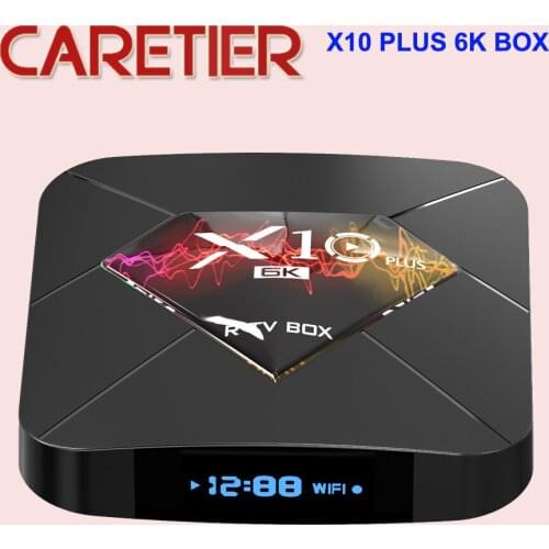 R-TV BOX X10 Plus TV Box Android 9.0 4GB RAM +32/64GB ROM Allwinner H6 2.4G WiFi USB 3.0 Support 6K H.265 Set-top Box 20pcs