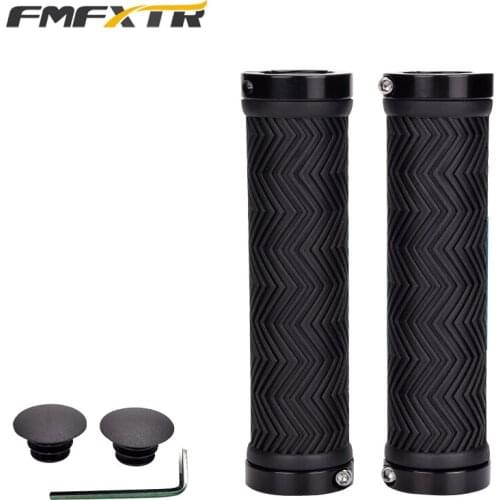Bicycle handle rubber mountain biker grip set aluminum alloy double lock anti-skid super soft riding equipment
