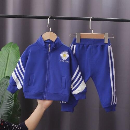 0-4 Years Spring Autumn Boy Clothing Set New Casual Fashion Flower Active T-shirt+ Pants Kid Girls Baby Toddler Sport Clothing