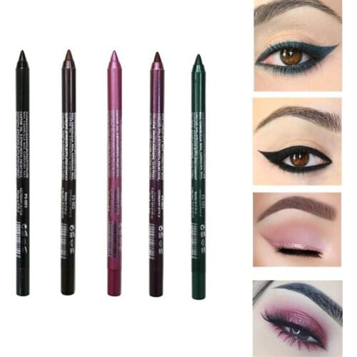 5pcs Waterproof Matte Eye Cosmetics Eye Liner Pencil Long Lasting Not Blooming Cat Eye Charming Eye Liner Pencil Eye Shadow
