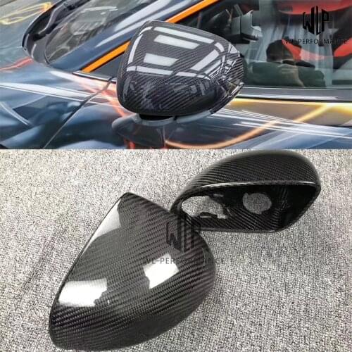High Quality Dry Carbon Car Rearview Mirror Replacement Cap Cover Trim Car Body Kit For McLaren 720S Car Styling Free Shipping