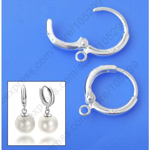 Fine Jewelry Findings 20PCS(10Pair) 925 Sterling Silver Lever Back Ear For Drop Earring Design DIY