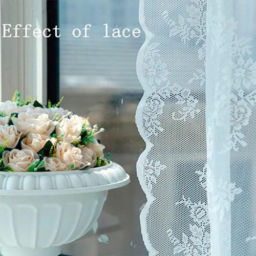 Flower European White Lace Sheer Curtains For Living Room Bedroom Window Tulle Curtain Drapes Serape Fabric Home Decor #YJ