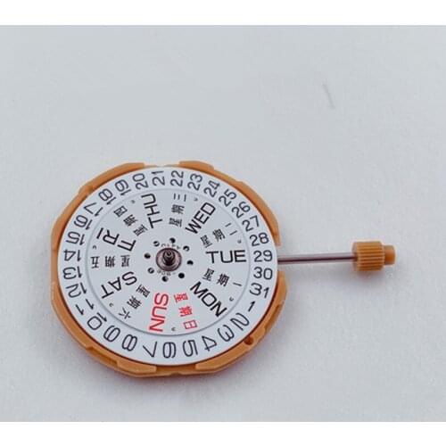 Watch movement accessories Japan new original GM00 quartz movement three needle double calendar rod without battery