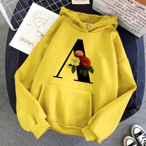 Hoodies Ladies Oversized Sweatshirts English Alphabet Print Women Women Gown With Long Sleeve Casual Hoody Pullover Clothes Top
