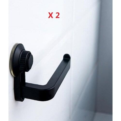 2PCS Bathroom Wall Mounted Suction Cup Toilet Paper Roll Holder Tissue Holder Storage