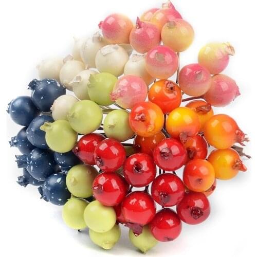 20pcs Pearl Plastic Stamens Artificial Small Berries For Wedding Party Decoration diy Christmas Tree Craft Handcraft Wreath