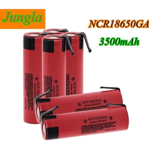 2020 NCR 18650GA 20A discharge 3.7V 3500mAh 18650 Battery rechargeable battery for toy flashlight flat-top lithium battery
