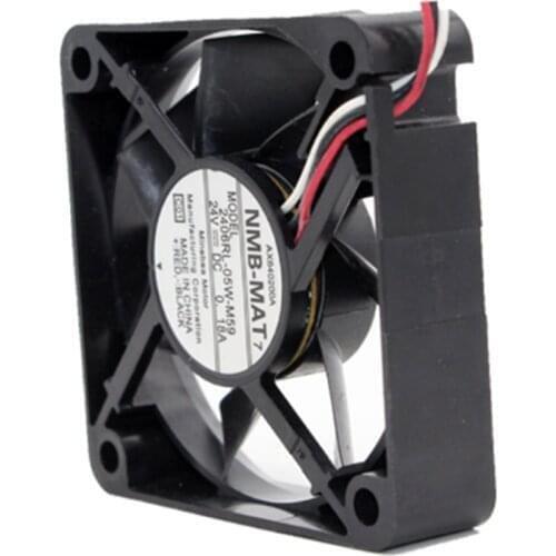 2pcs NMB-MAT 60MM 2406RL-05W-M59 DC 24V 0.18A 6015 60MM 60*60*15MM Cooling Fan Frequency Converter Cooling fan with 2pin 3pin