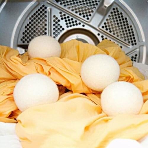 6Pcs/lot Reusable Wool Dryer Balls Natural Softener Drying Balls Washing Machine White Dry Kit ball 6cm