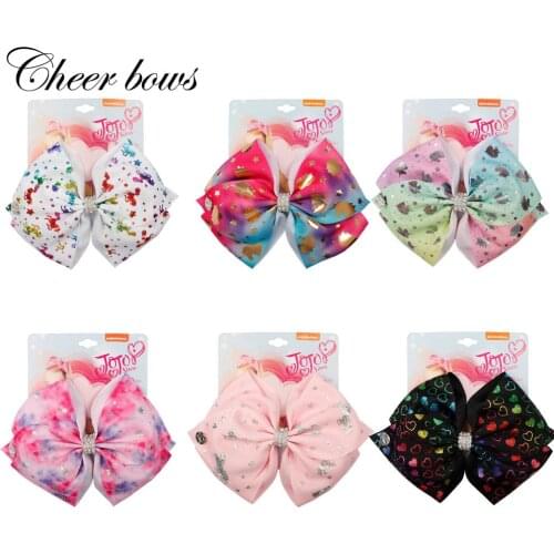 7 Inch Foil Gold Silver Unicorn Ribbon Hair Bow With Clip Girls Boutique Hairclip Handmade Hair Bows Kids Hair Accessories