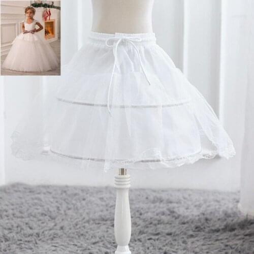 White Petticoats For Girls Tulle Skirt Kids Underskirt Children Wedding Dress Accessories Girls Petticoat Crinoline Skirt