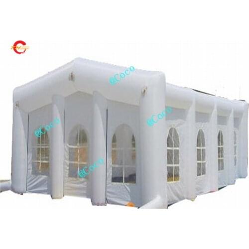 Free air ship to door!outdoor big inflatable tent,12x6x4m white party event tents,factory directly inflatable marquee tents