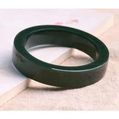 Natural Chinese Hetian Jade Hand Carved Wide Square Bracelet Fashion Boutique Jewelry Female Sapphire Bracelet Popular Gift