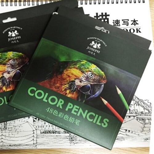 Colored pencils environmentally friendly oily colored lead drawing cartons and barreled 12/18/24/36/48/72 colors