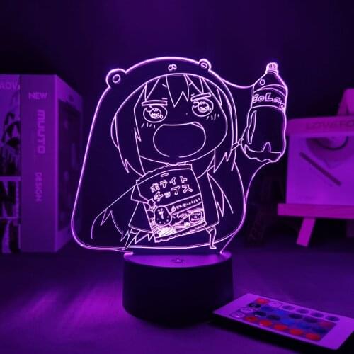 Anime Figure Himouto Umaru Chan Led Night Light for Bedroom Decoration Birthday Gift light Mange Waifu 3d Lamp Acrylic Desk Led