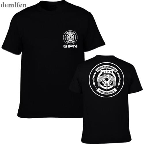 France French National Police Special Force T Shirt Men GIPN T-shirt Gift Casual Tees Tops Shirt Fashion Men T-shirts