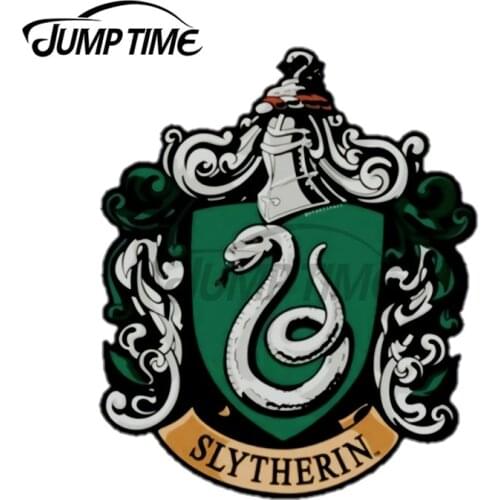 JumpTime 13 x 11.8cm For Slytherin House by Stasii Vinyl Car Sticker Custom Printing Laptop Windshield Occlusion Scratch Decals