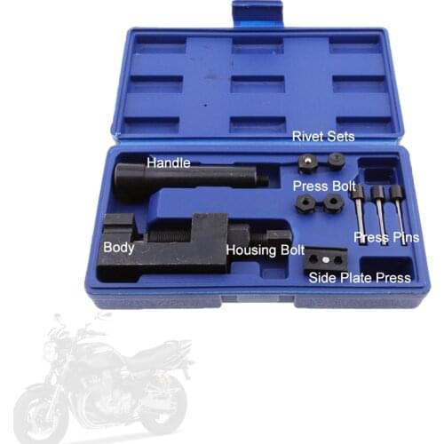 Motorcycle Bike Chain Breaker ATV 4 pins Chain Cutter Riveter Riveting Tool for Chain 415 420 428 520 525 530 630 links Handle