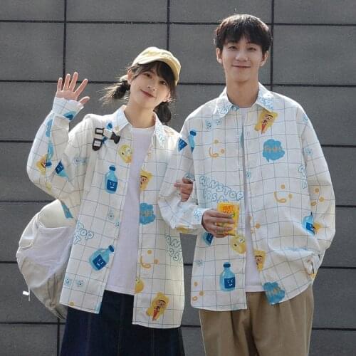 Plaid Oversize Shirts 2021 Fashion Ladies men SoftShirt Party Female Elegant Loose Tops young Girls boy Chic Shirt top