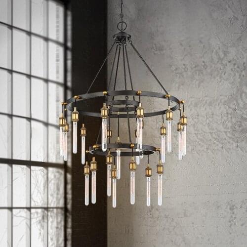 American retro simple industrial style chandelier creative personality bar cafe chandelier shop commercial