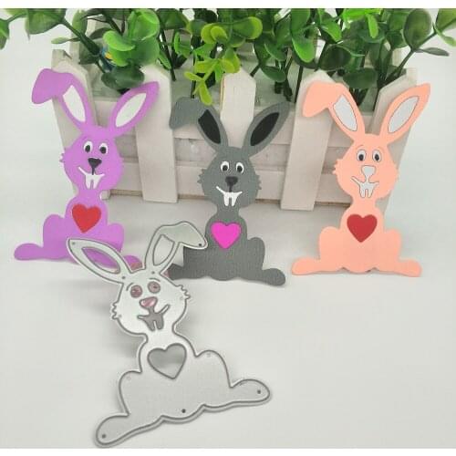 Cute rabbit metal cutting mold, used for DIY scrapbooking, card making, photo album decoration, embossing crafts