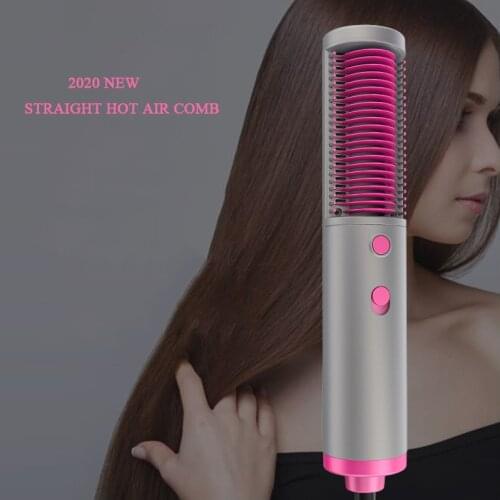 Multifunctional hot air comb hair straightener hair comb hair curler straight hair comb hair dryer