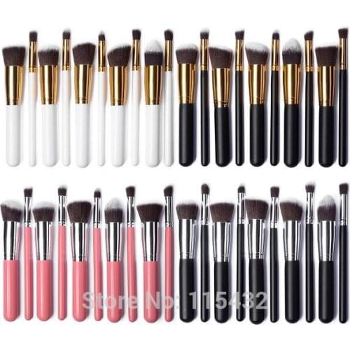 10PCS Pro Makeup Brushes Set Kit Powder Foundation blush Eyeshadow Eyebrow brush Wholesale BY DHL Fedex Free Shipping