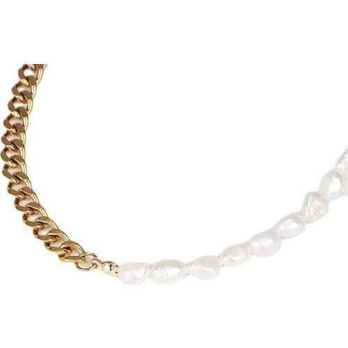 New products in 2021 pearl necklace, necklace, copper electroplating, real gold, freshwater pearl, womens fashion jewelry