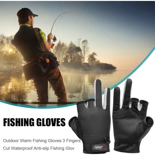 Fishing Gloves Anti-slip Fish Sunscreen Mittens Outdoor Fishing Men Outdoor Running Sports Portable Accessories