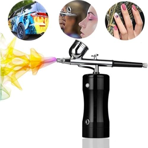 Rechargeable Portable Dual Action Airbrush Kit Wireless Air Compressor Spray Gun Makeup Art Nail Cake Temporary Tattoo Machine