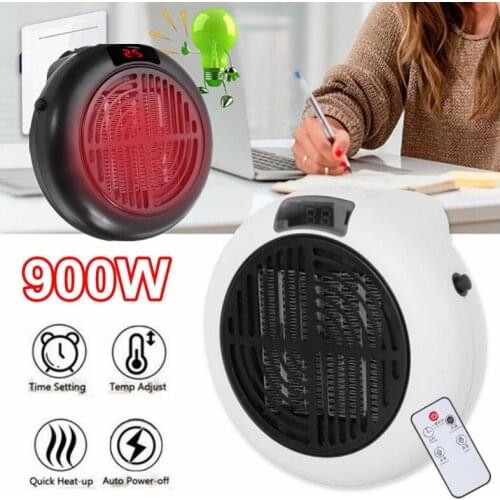 900W Mini Portable Electric Heater Desktop Heating Warm Air Fan Home Office Wall Handy Air Heater Bathroom Radiator Warmer Fan