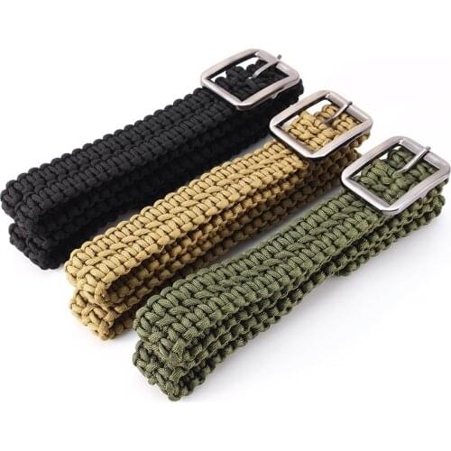 Outdoor Camping Hiking Paracord Belt Survival Paracord Belt Life-saving Survival Belt Military Bracelet Outdoor Accessories