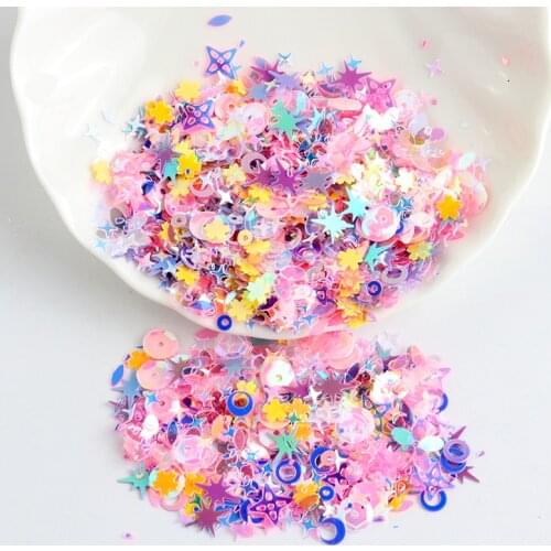 Mix Transparent Sequin Paillettes Multi Shape Random Mix Sequins PVC Loose Paillette Craft DIY Apparel Sewing Accessory 10g