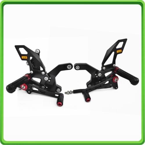 Adjustable Rearsets Rear set sets Foot Rest Pegs Pedal for Kawasaki Z900 ZR900 2017 2018 2019 Black