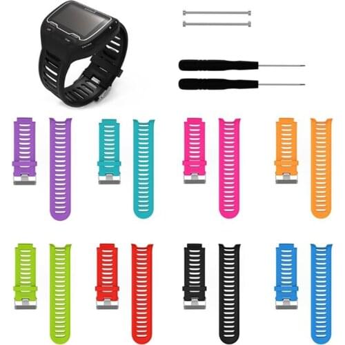 Strap For Garmin 910XT SmartWatch For 910XT Soft Silicone Sport Replacement Band Bracelet Steel Stainless Buckle Wristband