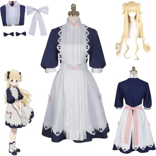 Shadows House Costumes Emilyko Cosplay Dresses Woman Maid Uniform Skirts Emilico Wig and Headwear Halloween Carnival