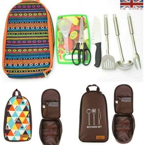 Camping Cookware Storage Bag Holder Hiking Tableware Chopsticks Spoon Fork Organizer for Outdoor Camping Hiking Picnic BBQ