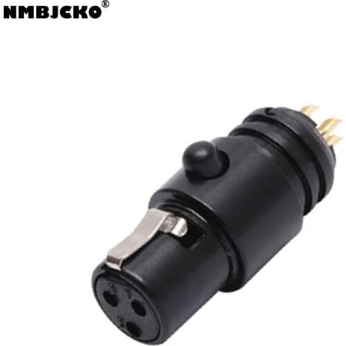 High quality 50pcs/lot mini xlr female Audio Mic connector Mini XLR Connector A111