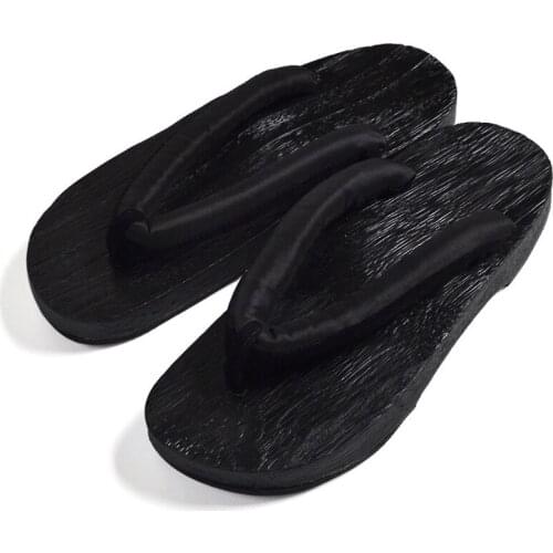 Japanese Unisex Shoes Geta Clogs Flip Flops Round Toe Man Paulownia Wooden Slippers Cosplay Boy Flip Flops Outdoor Woman Sandals