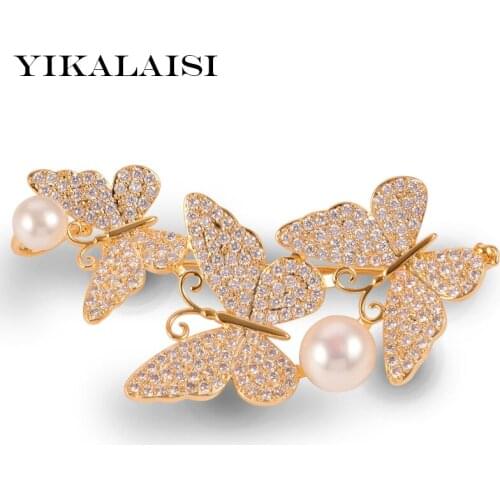 Золотые броши на одежду YIKALAISI China At AliExpress