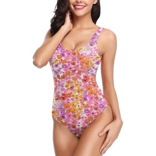 Swimsuit female 2021 new Beautiful Flower sexy one-piece swimsuit sexy show thin holiday hot spring beach swimming one-piece
