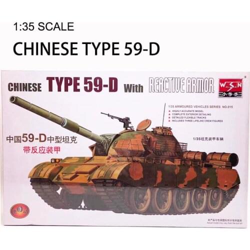 1:35 Modern Chinese Army 59-D Medium Tank Military Assembly Model Armoured Military Vehicle