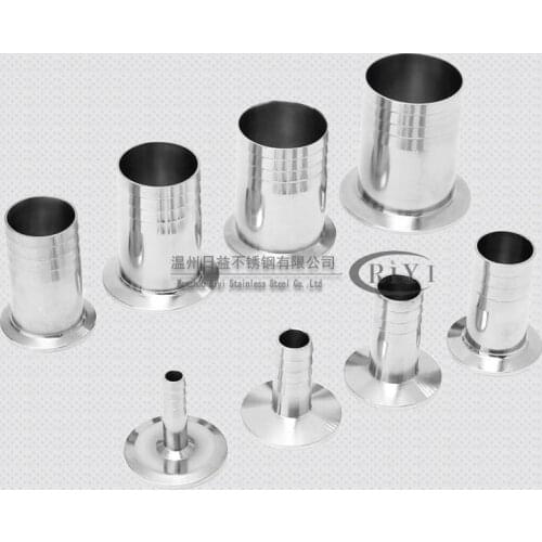 1.5'' Tri Clamp x 10mm-108mm OD Hose Barb - 304 Stainless Steel