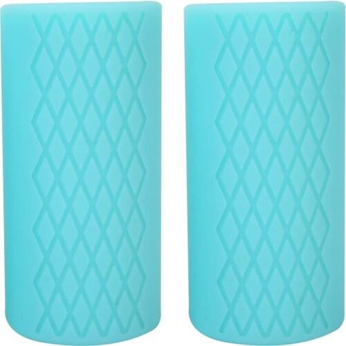 Portable 2Pcs Barbell Grips Silicone With Non Slip Surface Weightlifting Dumbbell Grips Thick Bar Handles Protect Pads