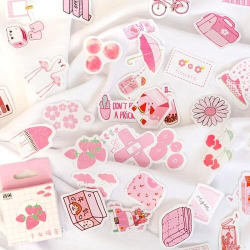 50pcs/1pack Stationery Stickers Summer time series Diary Planner Decorative Mobile Stickers Scrapbooking DIY Craft Stickers